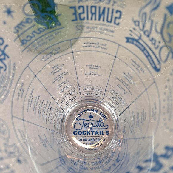 2 Mexican Glass Margarita Glasses & Margarita Recipe Measure Glass - Picture 7 of 10